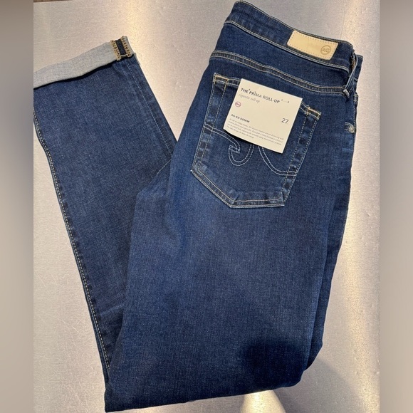 AG Adriano Goldschmied NWT Prima Roll Up Distressed Skinny Jeans size 27 - Picture 3 of 9